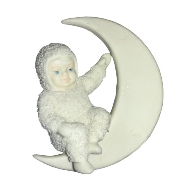 Dept 56 Snowbabies Snow baby Bisque Christmas Ornament Moon Beams Unmarked - Picture 1 of 9